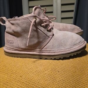 UGG Blush Suede Lace-Up Boots